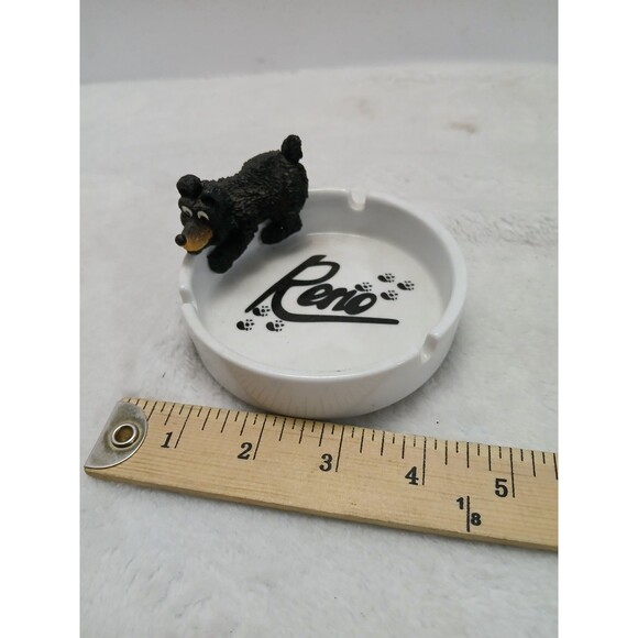 ​Reno NV Bear Ashtray Souvenir 3" Ceramic Figurine Fun Vintage Gift - Picture 6 of 6